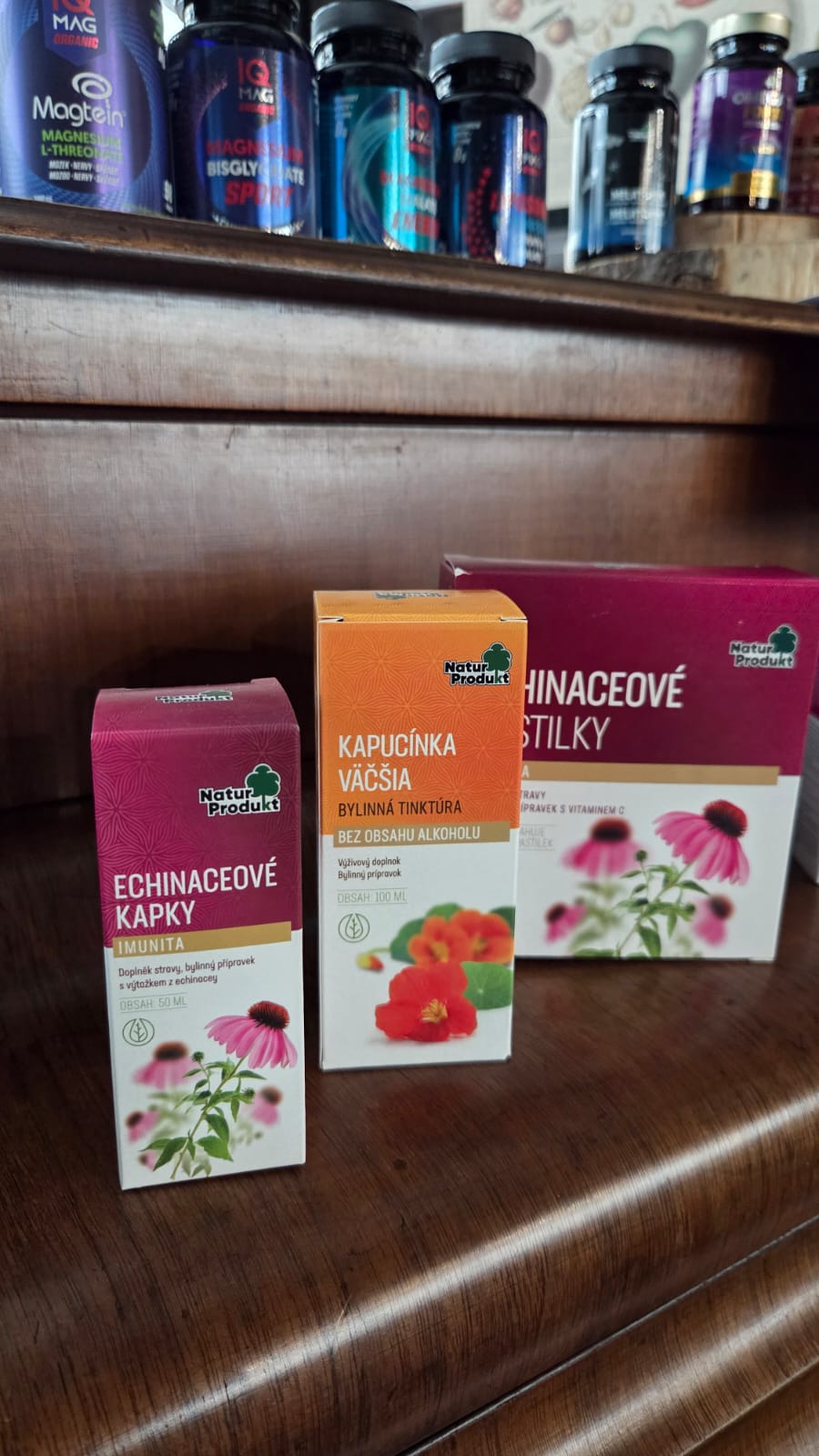 Naturprodukt kapky a pastilky